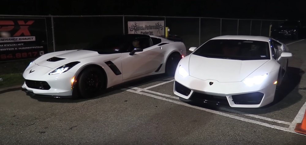 Corvette Z06 and Huracan