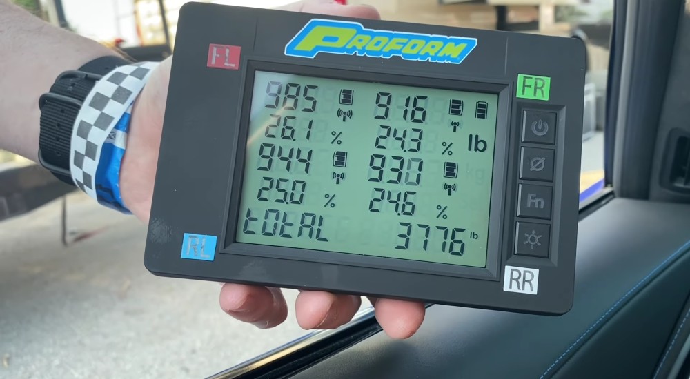 C7 Corvette ZR1 Weight Readings