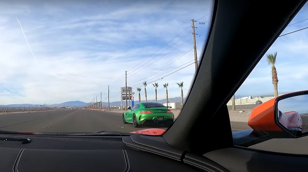 C8 Corvette Convertible vs Mercedes-AMG GTR Drag Race