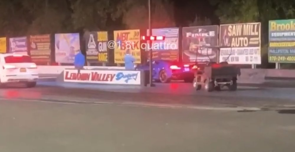 C8 Corvette Drag Strip Crash