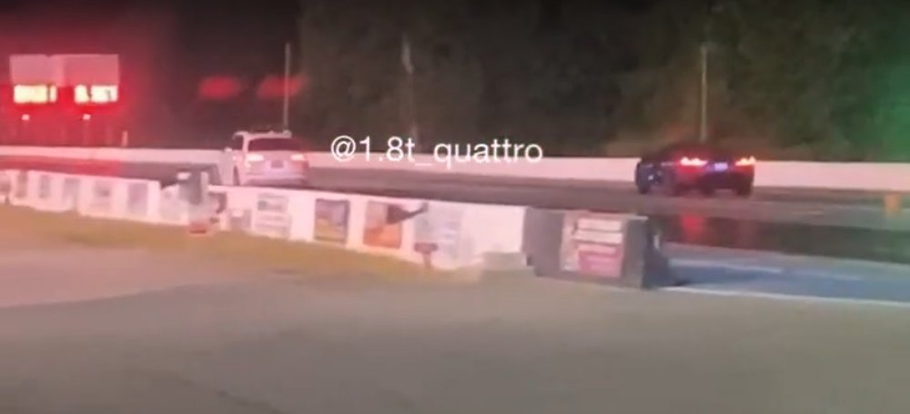 C8 Corvette Drag Strip Crash