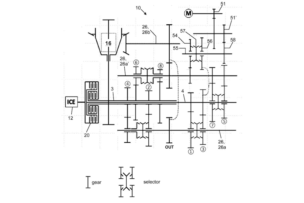 C8 Corvette E-Ray Tremec 8-Speed DCT Transmission Patent