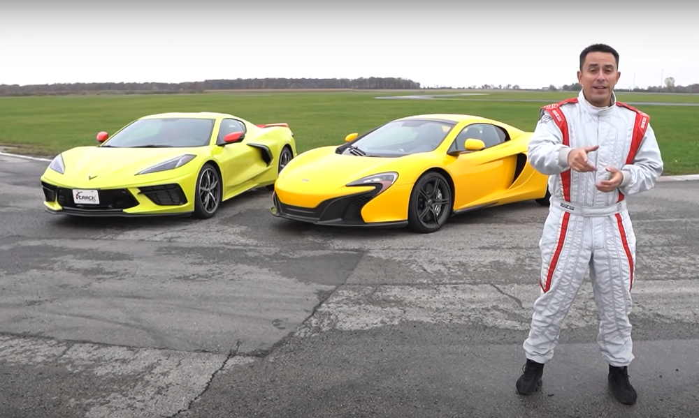 C8 Corvette vs McLaren 650S Track Battle