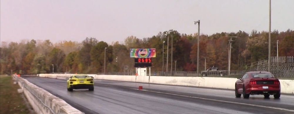 C8 Versus Mustang GT