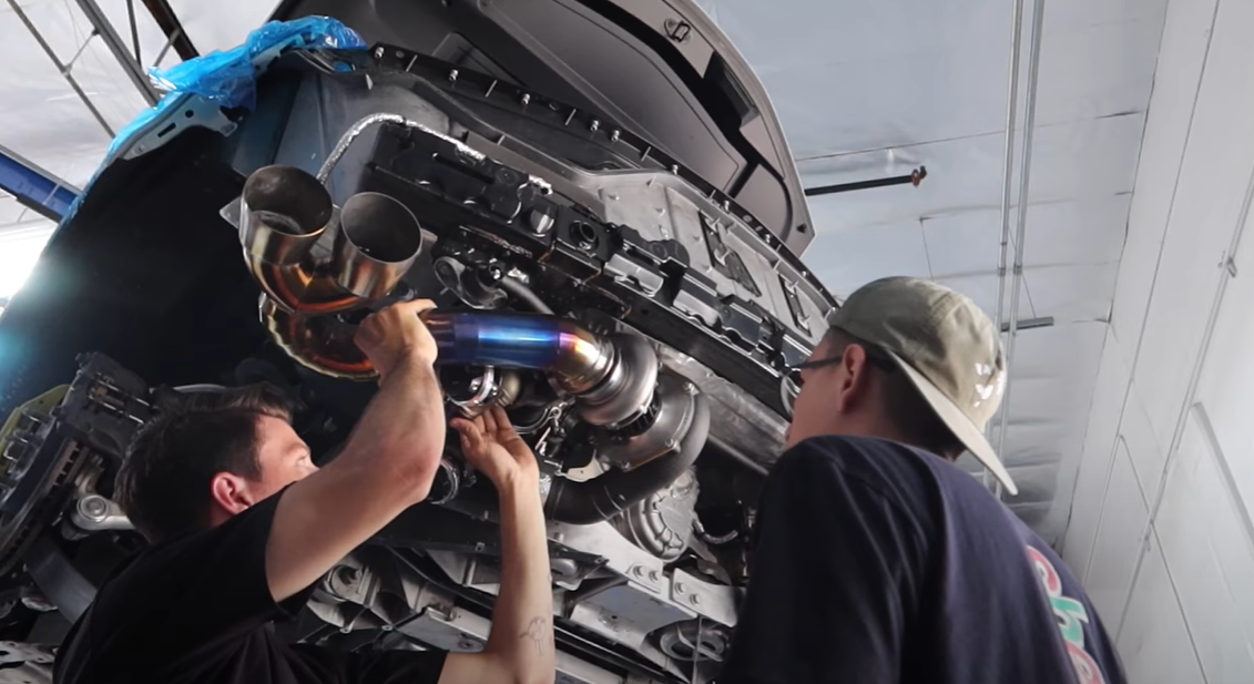 C8 Exhaust install