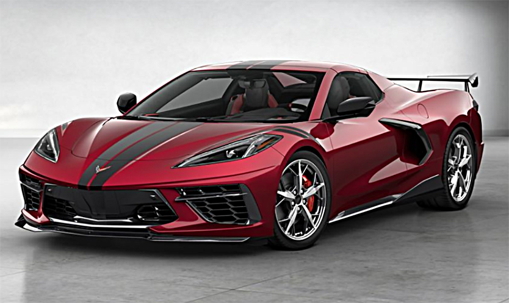 2020 C8 Mid-Engine Corvette with all options Z51 Carbon Wing Racing Stripes