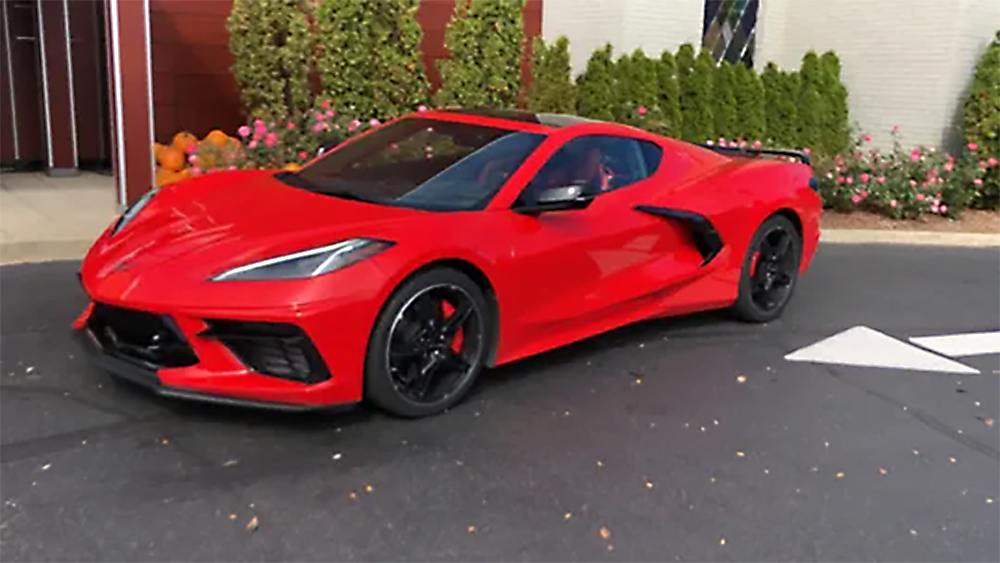 C8 Corvette Parked by Detroit Free Press