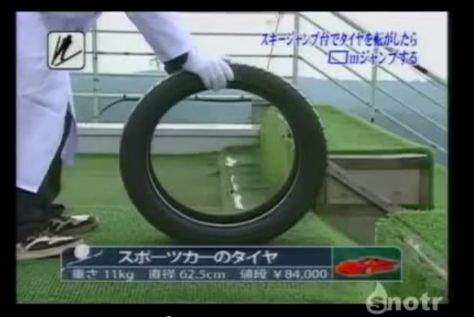 tire ski jump