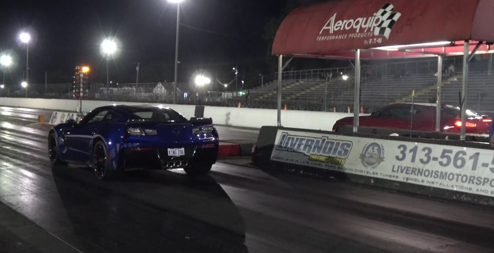 2017 Corvette Z06 vs. Camaro ZL1 Drag Race