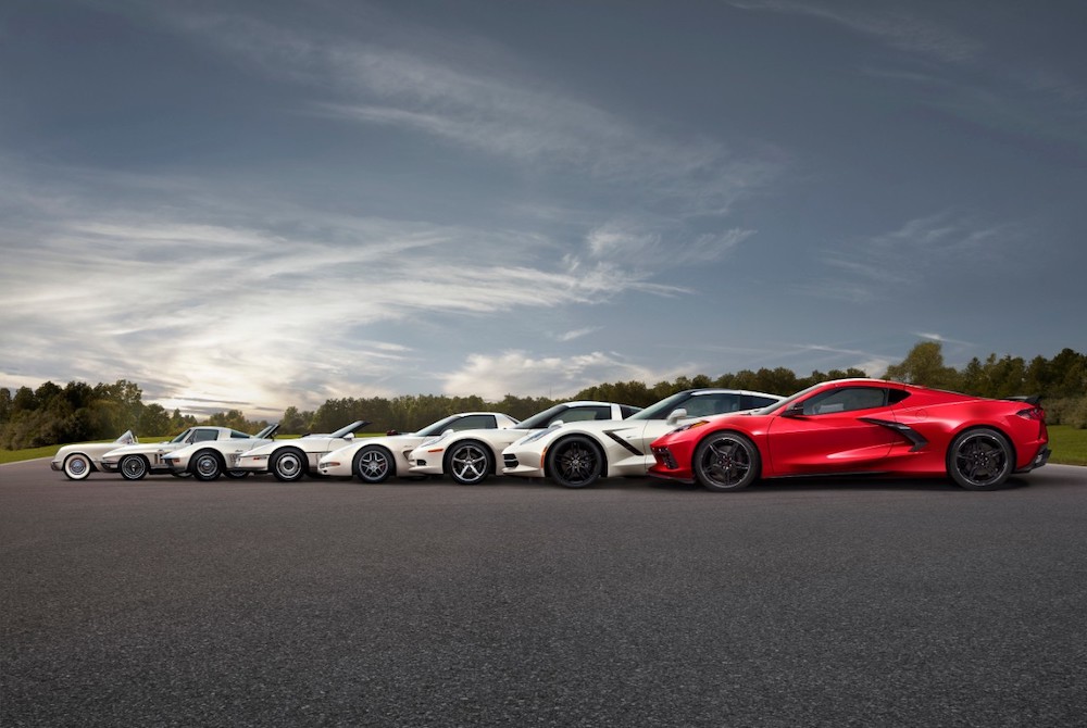 Eight generations of the Chevrolet Corvette