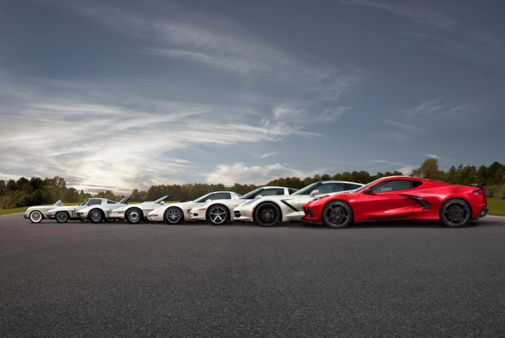 Eight generations of the Chevrolet Corvette