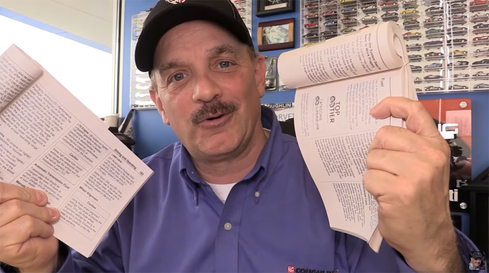 Rick Conti discusses the change in C7 owner's manuals on youtube