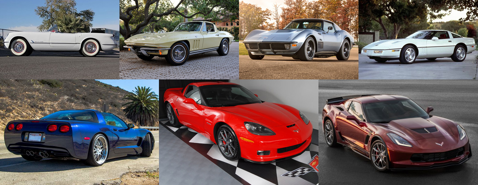 Corvette Generations Collage (C1-C2-C3-C4-C5-C6-C7)