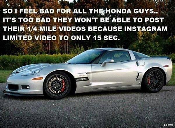 Corvette Honda in text