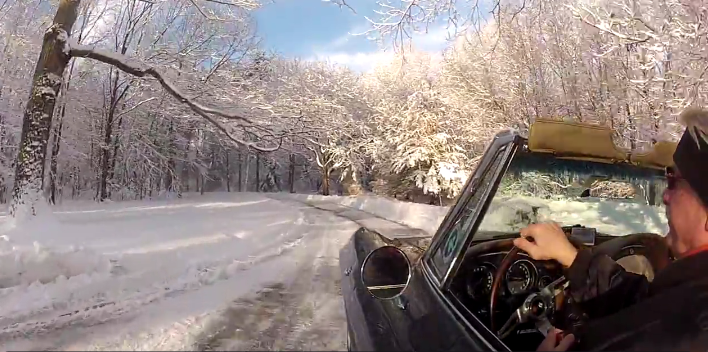 Corvette in Snow