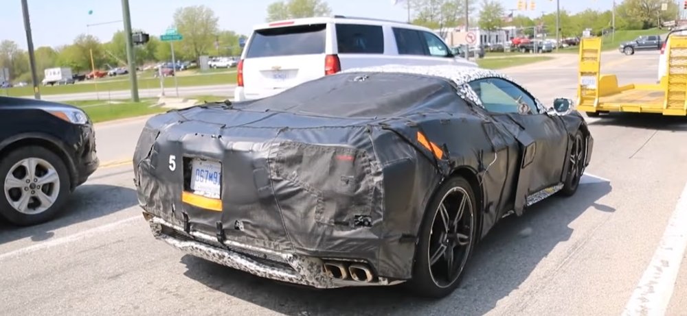 Mid-engine Corvette from behind