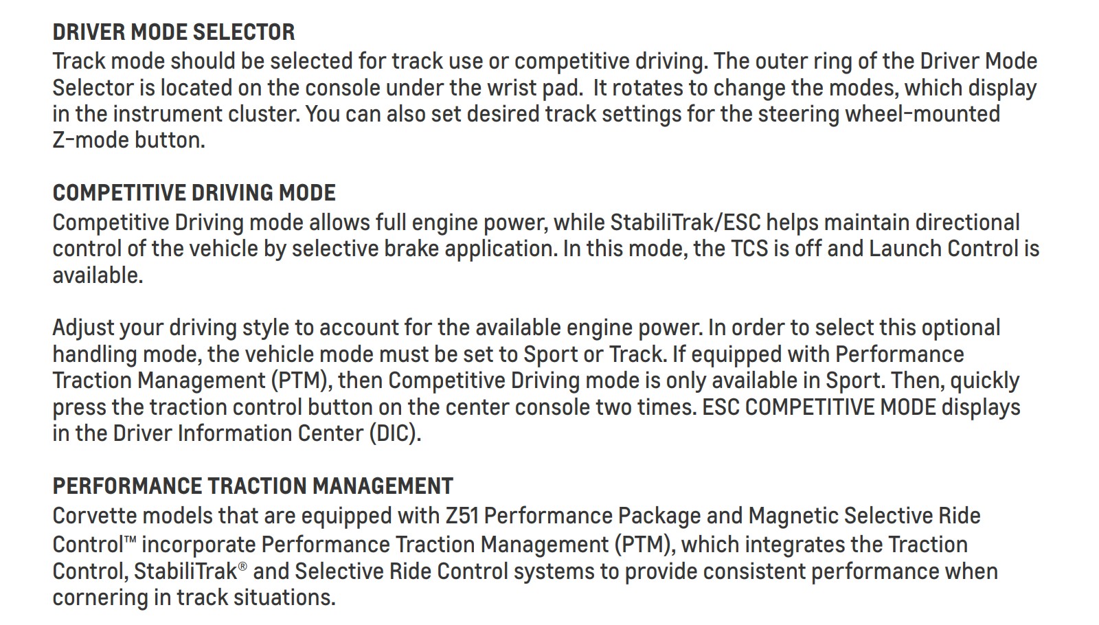 Corvette Track Prep PDF