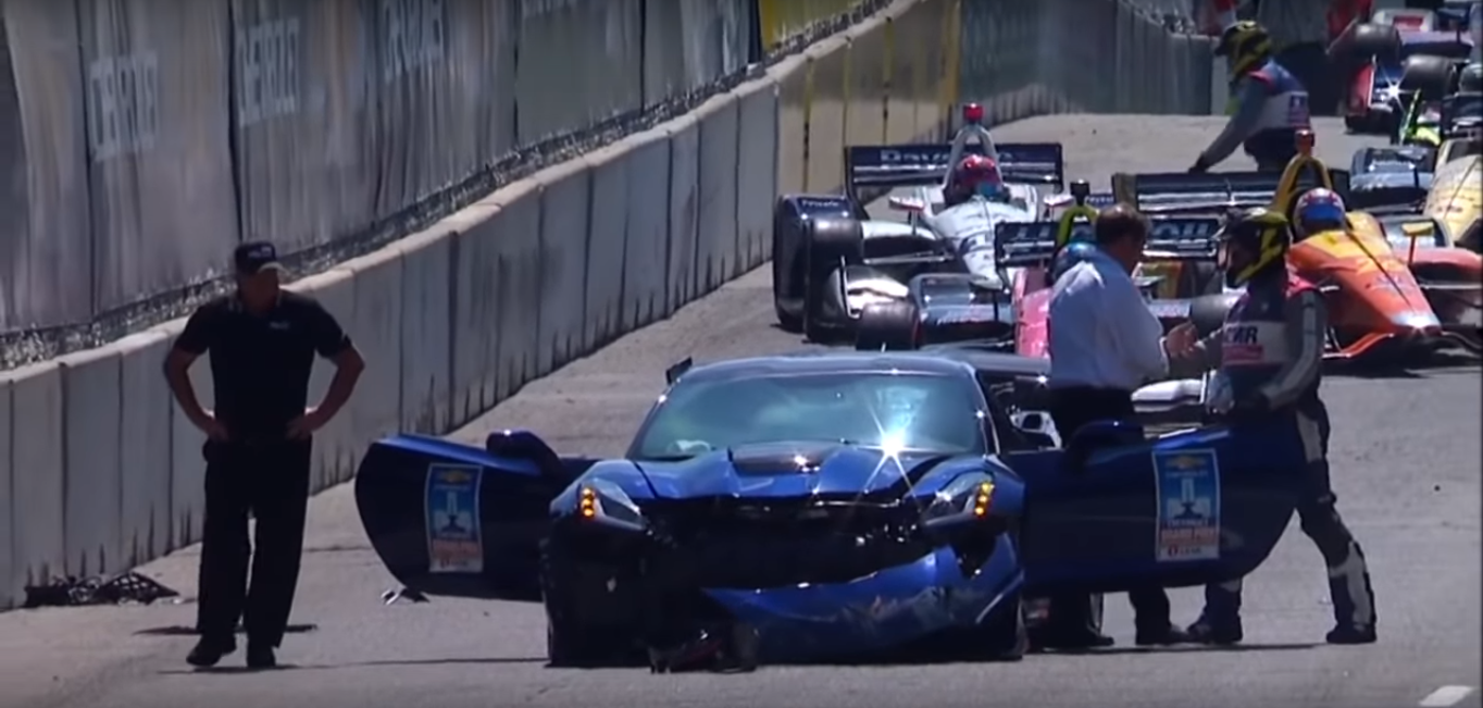 Corvette ZR1 Pace Car crash Mark Ruess