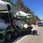 Semi-Truck Crash Destroys New Corvettes