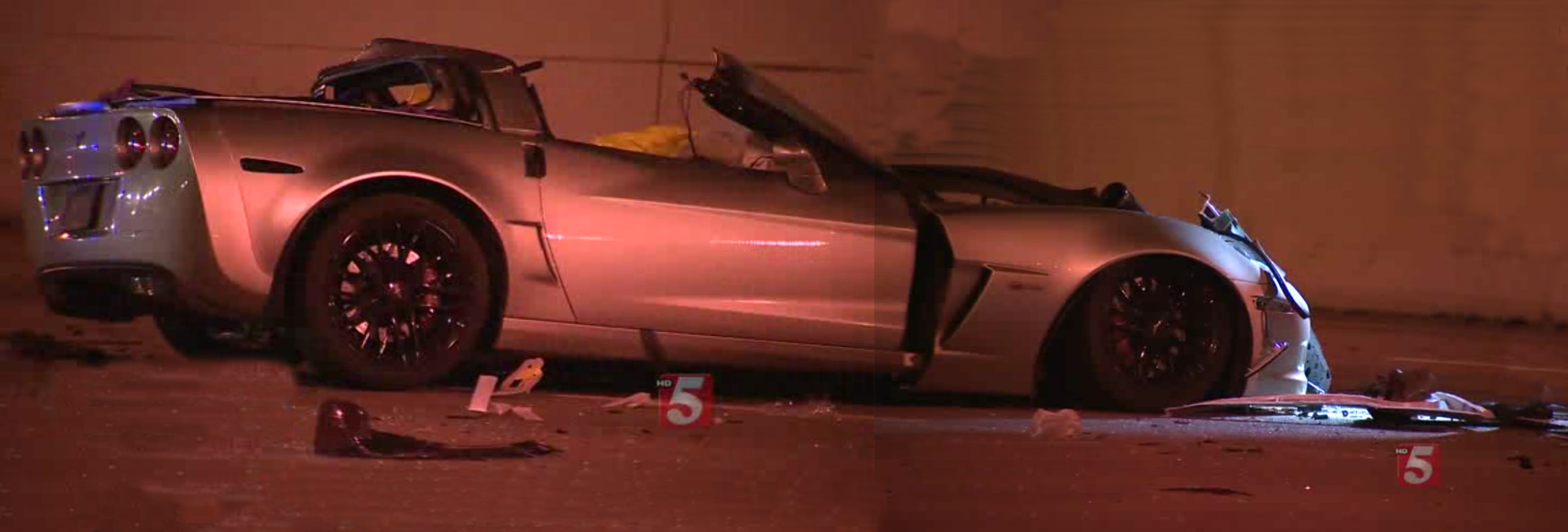 Crashed C6 Corvette Z06 Michael Campbell