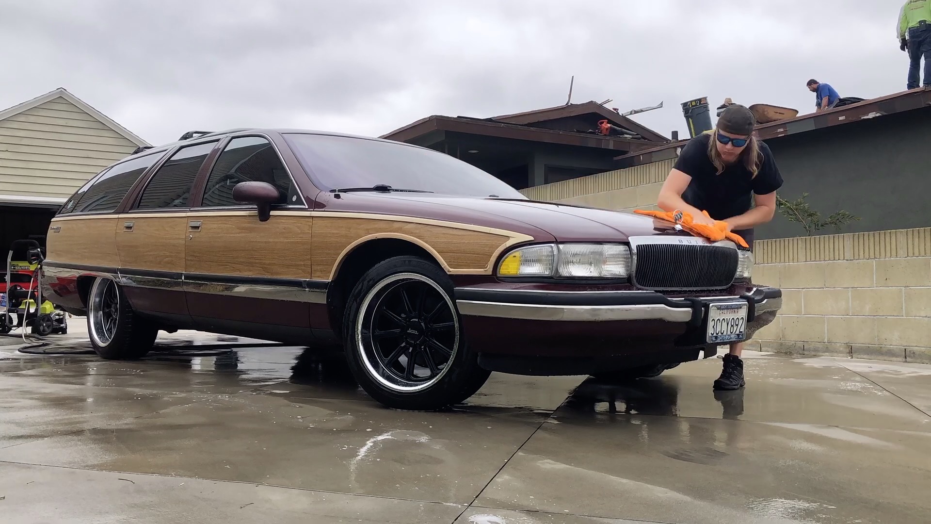 Drying the wagon