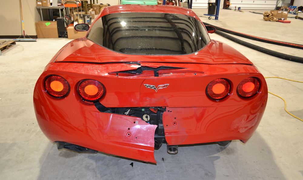 wrecked 2006 Corvette Z06, photo by RpEnterprises