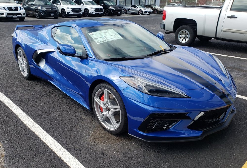 Elkhart Lake Blue Corvette