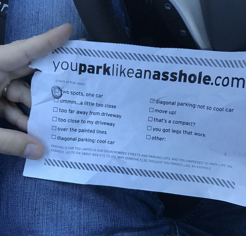 Corvette Owner's Fake Parking Ticket