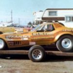 Altered wheelbase drag race Corvette