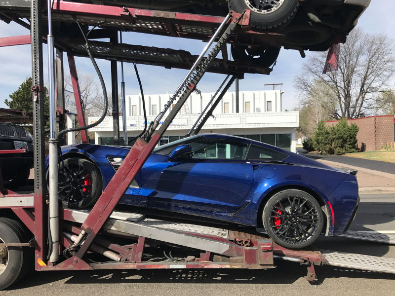 Salvage-Title Corvette Z06