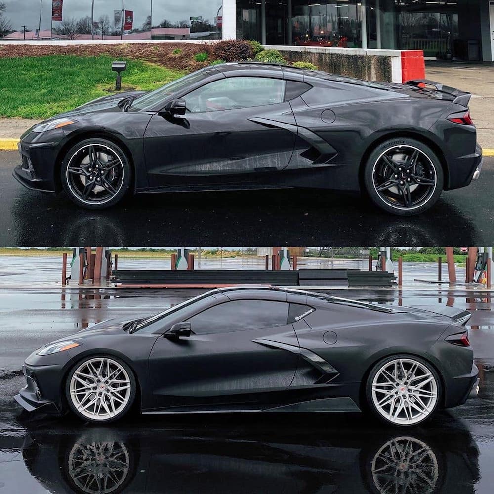 Gabe.Design C8 Corvette Before & After Wheels