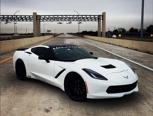 Hennessey C7 Corvette Stingray on Texas Toll Road