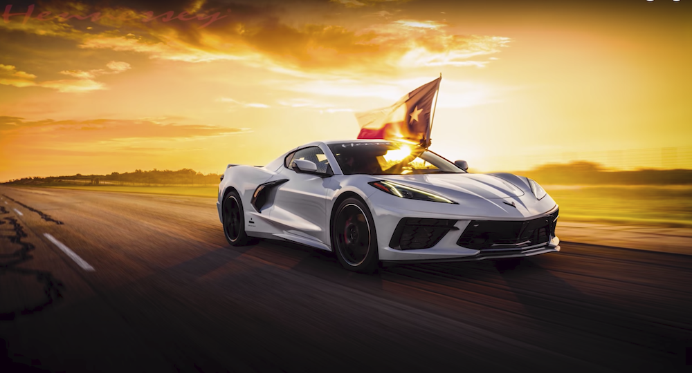 Hennessey Performance World's Fastest C8 Corvette Texas Flag