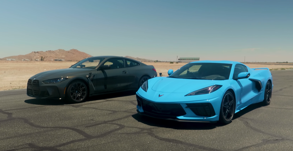 C8 Corvette vs. BMW M4 Comp: Who Wins a Drag Race?