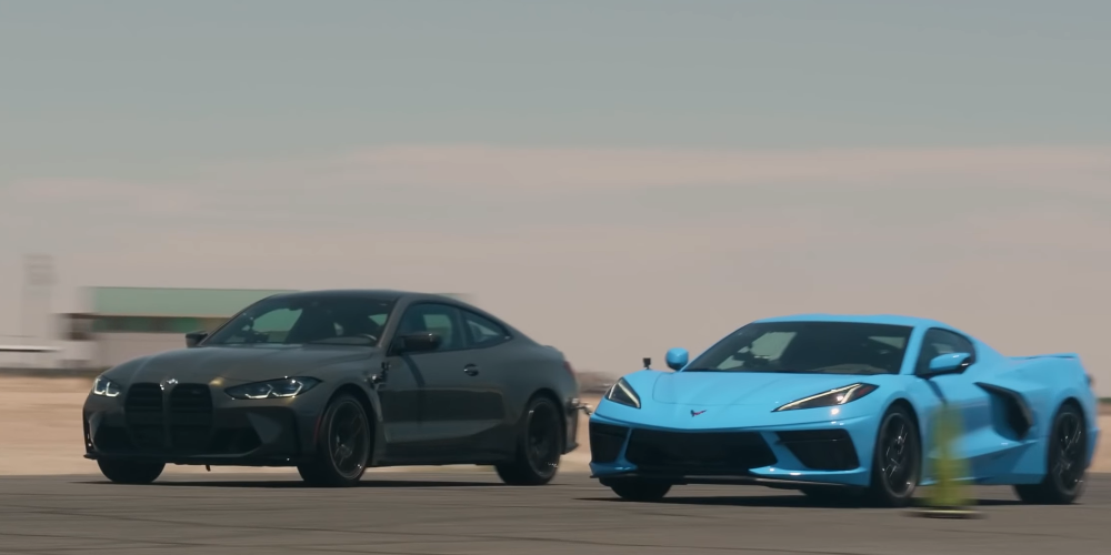 C8 Corvette vs. BMW M4 Comp: Who Wins a Drag Race?