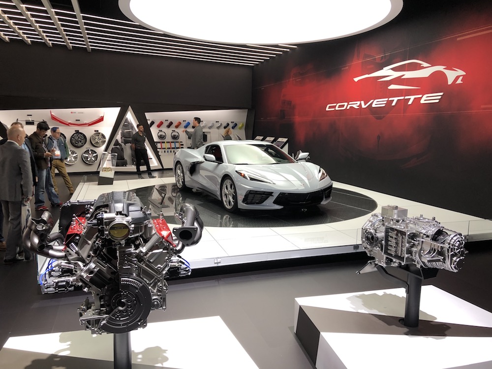 C8 Corvette Engine and Transmission at 2019 L.A. Auto Show