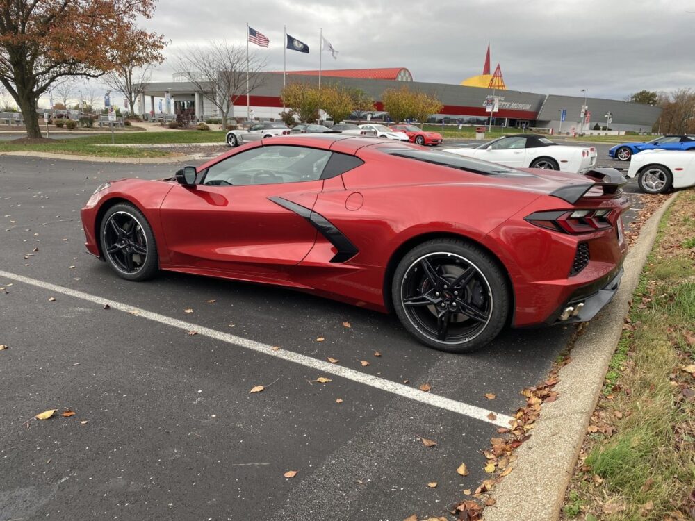 2021 C8 Corvette in Red Mist