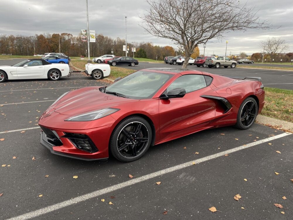 2021 C8 Corvette in Red Mist