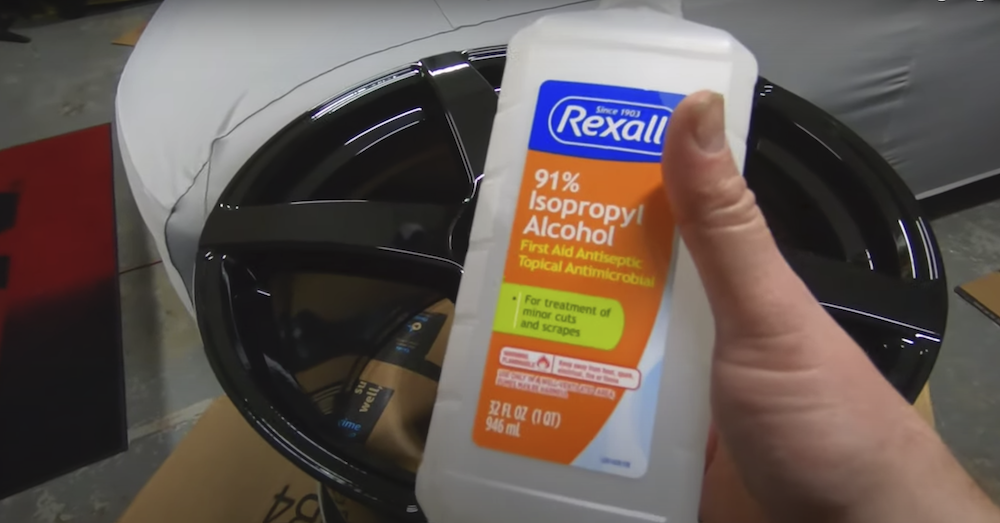 In Jason's Garage - Avalon King Armor Shield IX rubbing alcohol