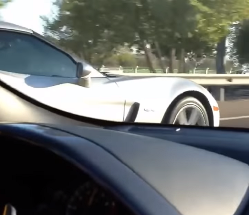 Lamborghini vs Corvette Z06 street race