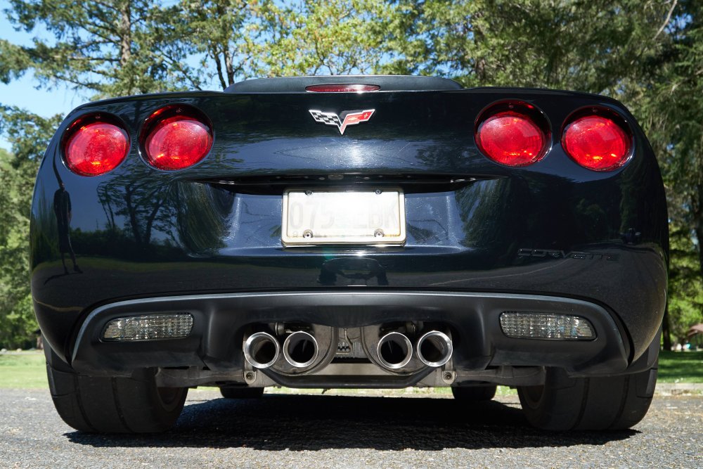 Black Corvette Z06 Rear