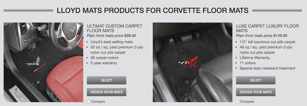 Lloyd Mats Custom C8 Corvette Floormats