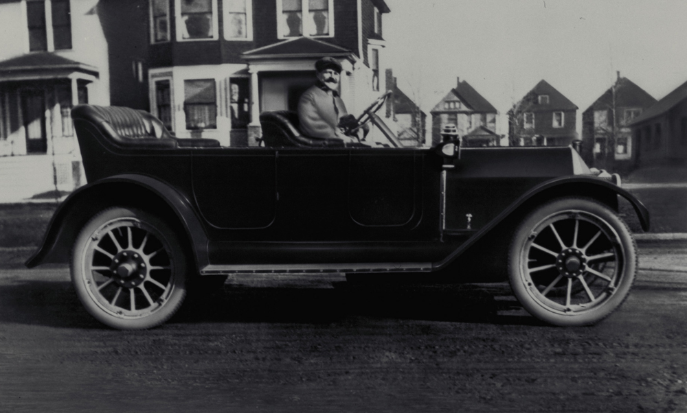 Louis Chevrolet in first production Chevy