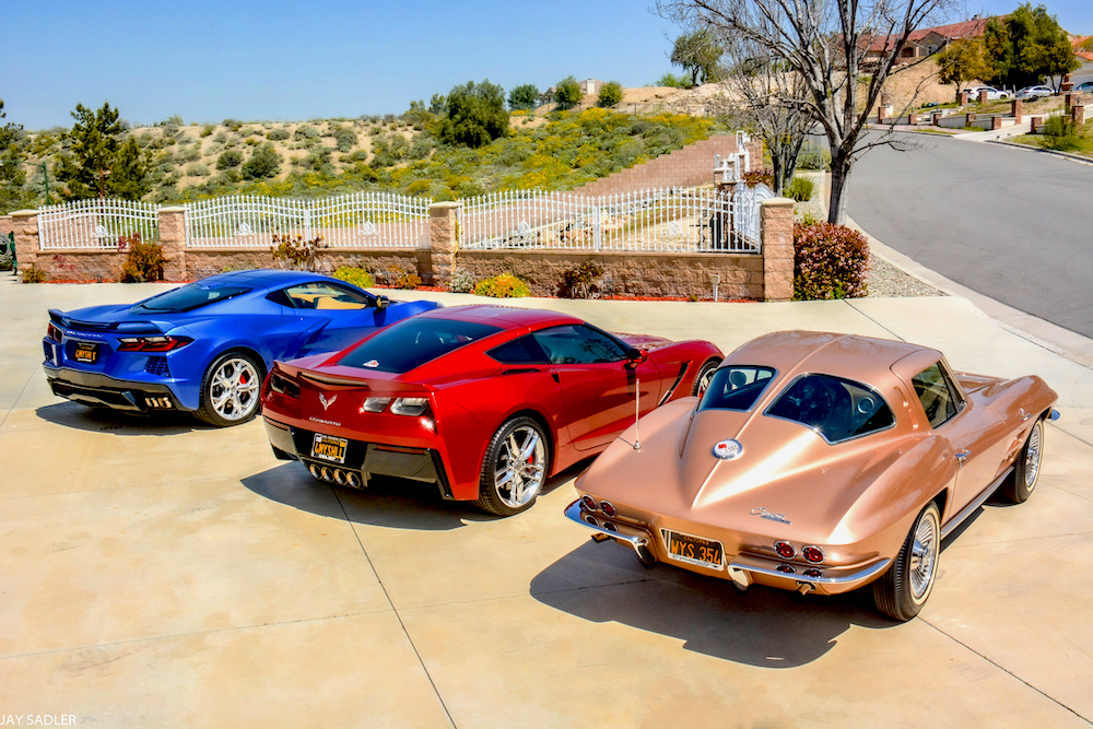 Michelle Sadler's 1963 C3, 2014 C7, and 2020 C8 Corvette 'VIN Sisters'