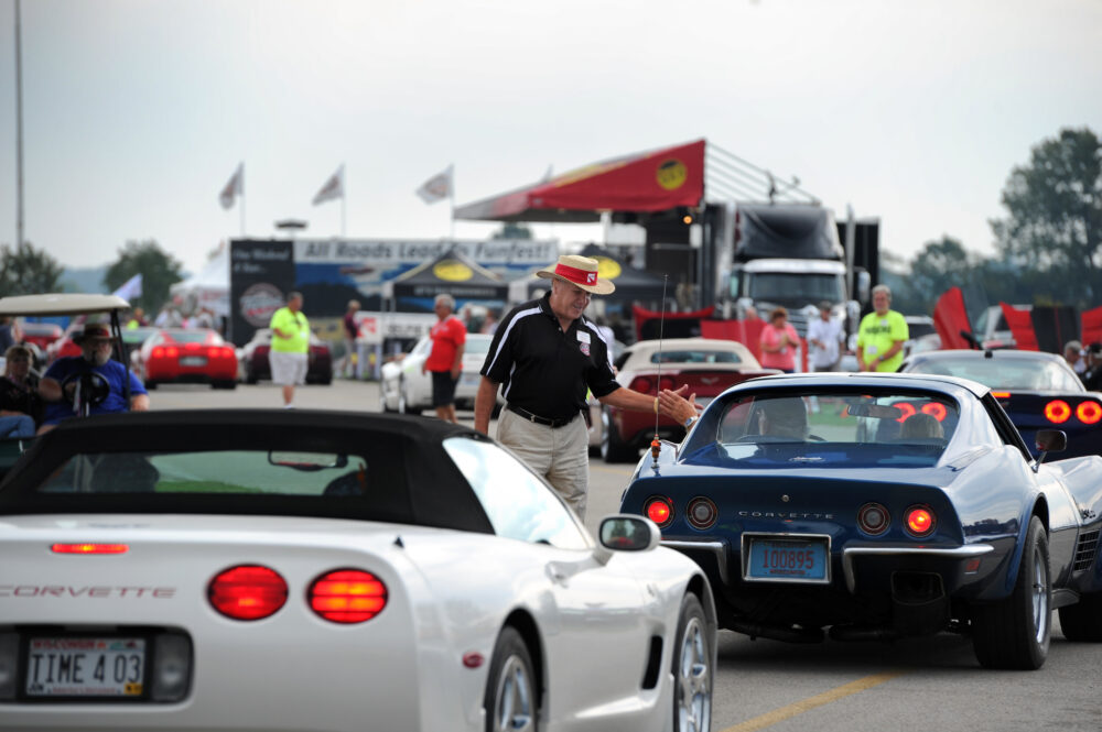 Mike Yager Greets Arriving Corvette Funfest Guests