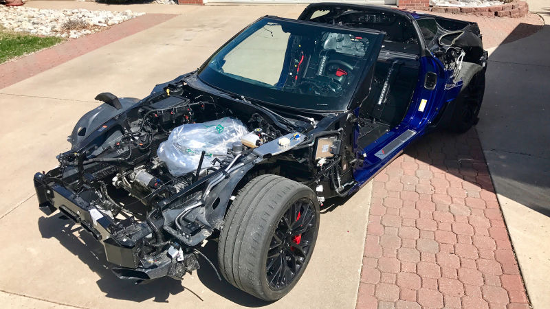 Salvage-Title Corvette Z06