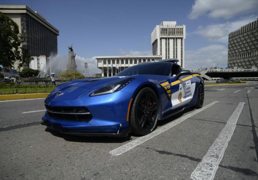 Seized Corvette Becomes a Guatemalan Police Car