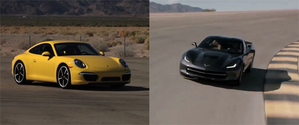 Porsche 911 Carrera S vs C7 Corvette Stingray