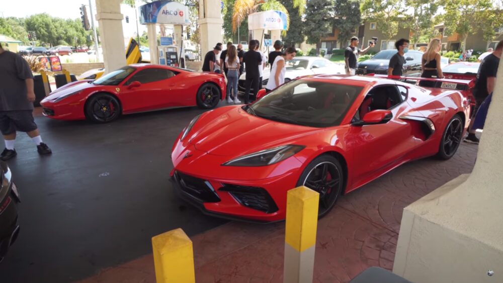 C8 Corvette Owner Gets Invited to an Exotic Car Rally