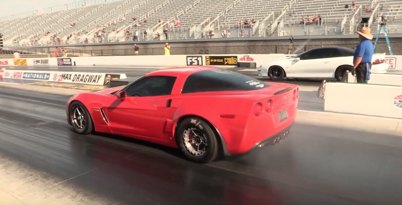 Drag racing Corvette